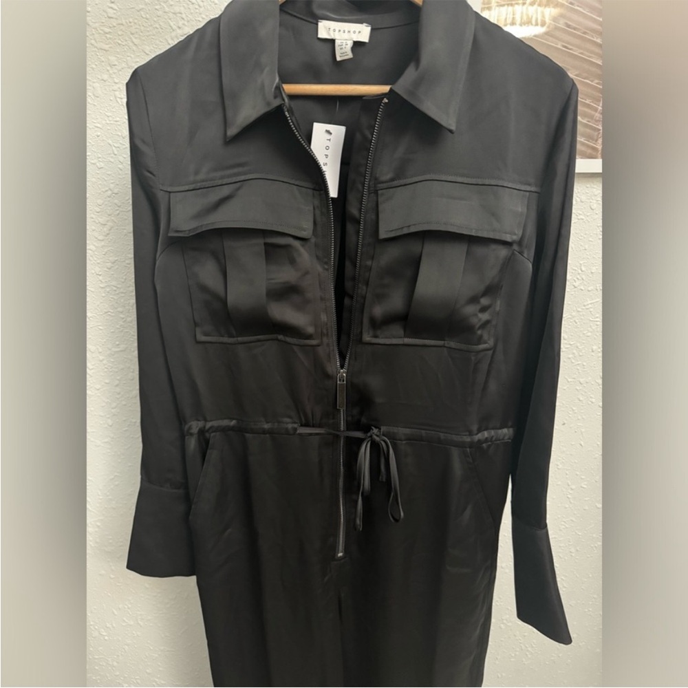 Topshop Black Wide-Leg Jumpsuit - Picture 9 of 9